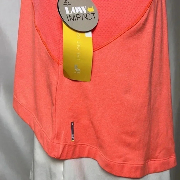 LOLE FAYLINN coral open back racerback tank top , activewear, built in  bra - Picture 10 of 12